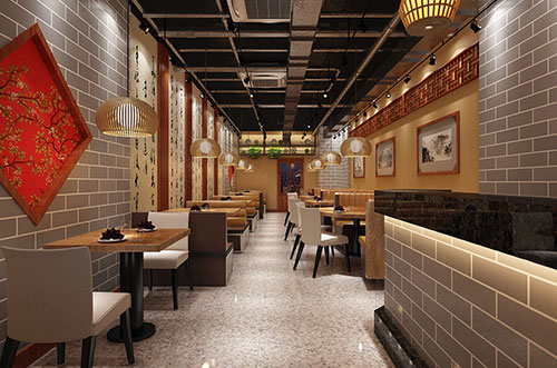 贵州传统中式餐厅餐馆装修设计效果图