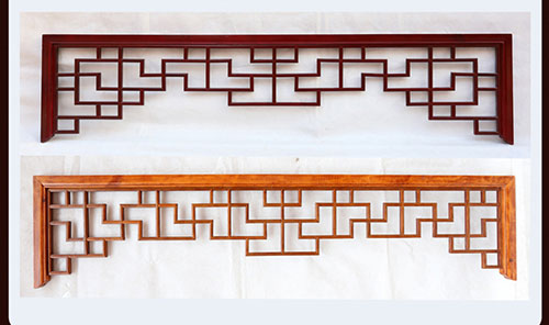 贵州中式花格吊顶门楣挂落仿古落地罩在实际案例中的展示