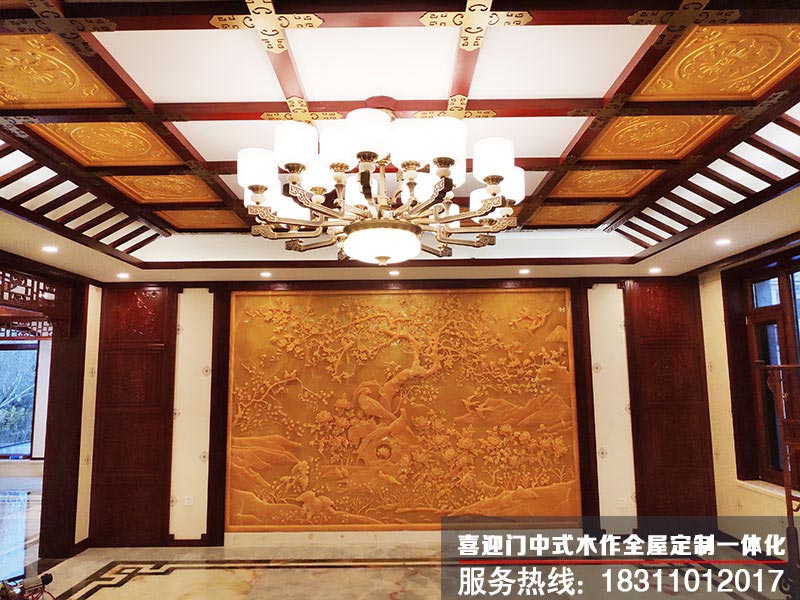 中式客厅中式木作的使用图片