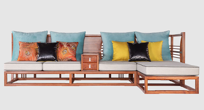 贵州中式家居装修实木沙发组合家具效果图